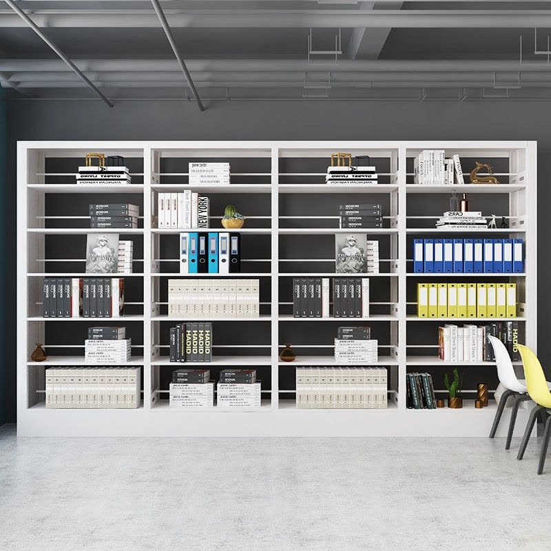 绵冠MIANGUNA办公家具钢制书架学校图书馆书店书籍室阅览室书架书柜资料架柜双面一列四组图片