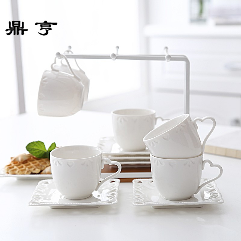 鼎亨创意下午茶杯套装现代简约咖啡杯欧式家用红茶花茶杯可爱客厅