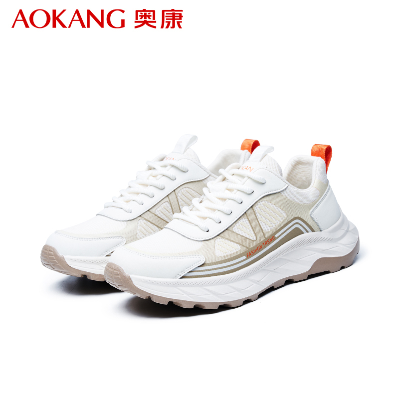 奥康男鞋2024新款夏季网面鞋百搭透气运动鞋厚底老爹鞋男士休闲单鞋