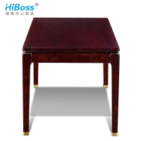 HiBoss中式风格客厅家具现代简约实木餐桌长方形饭餐桌
