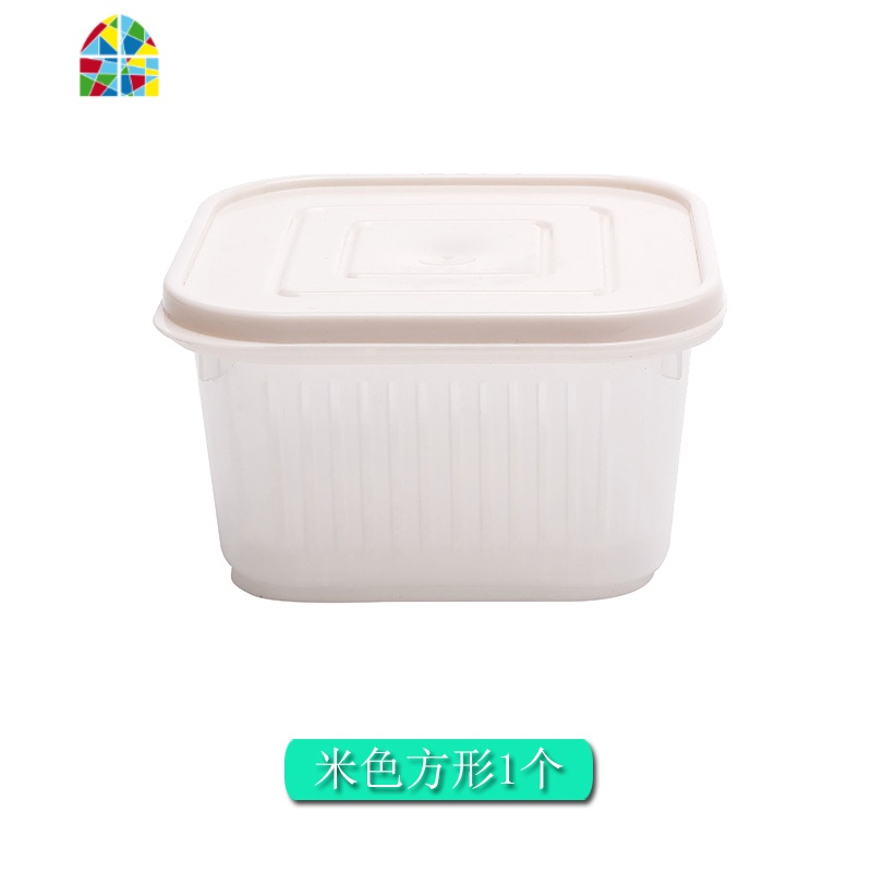 厨房葱花姜蒜保鲜盒食品级塑料冰箱冷藏储存沥水收纳盒食物密封盒 FENGHOU高清大图