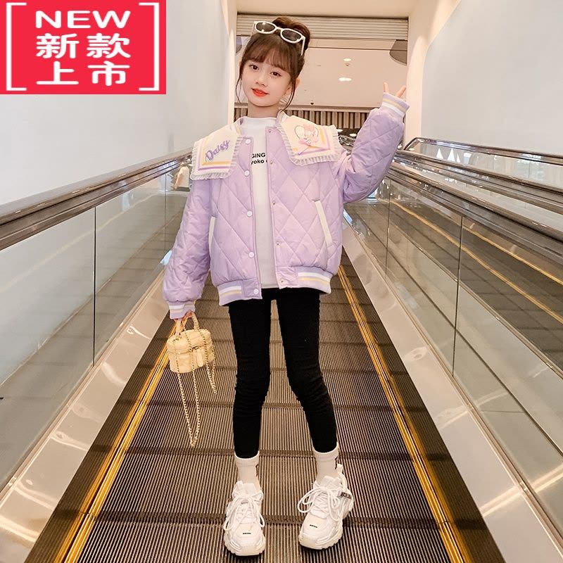 可莉允女童外套秋冬款2022新款洋气儿童棉服冬季加厚童装女孩大童装棉袄图片