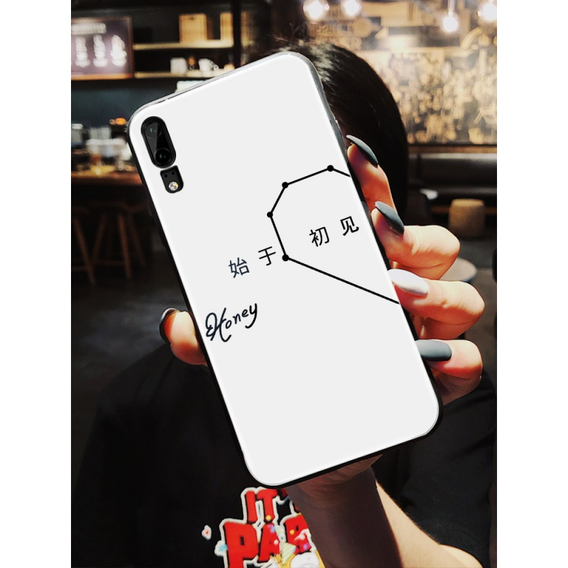 情侣手机壳华为mate30pro玻璃华为p30始于初见p40硅胶p20秀恩爱mate30