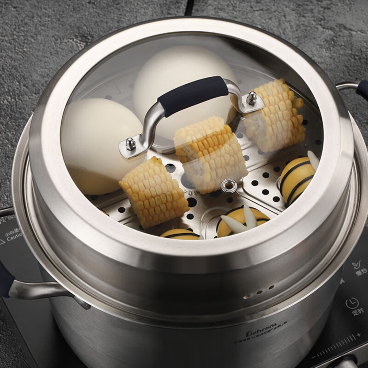 贝伦斯Behrens28cm企鹅三层钢双层蒸锅BLS-GESB28高清大图