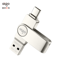 aigo Type-C USB3.2 手机U盘 U356炫酷高速款 银色 双接口[线下同款] 32G