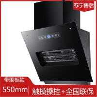 洛滑小型公寓抽油烟机侧吸式500mm60cm宽小尺寸单灶出租房简易抽烟机_550mm升级滤网触摸带围板