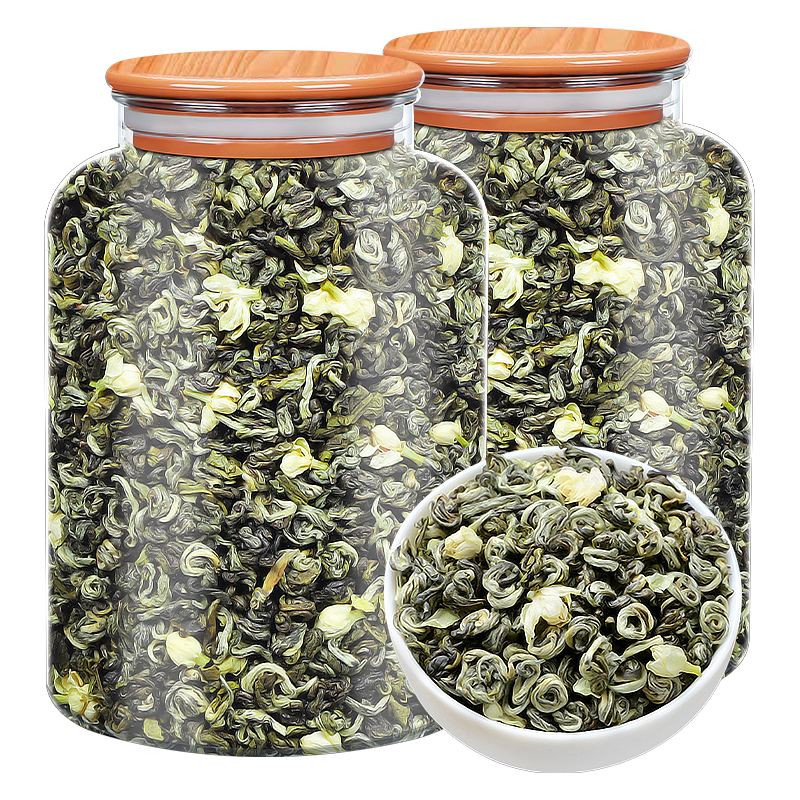 广西横县茉莉花茶2025新茶茉莉玉螺浓香型小龙珠绿茶叶散装500g