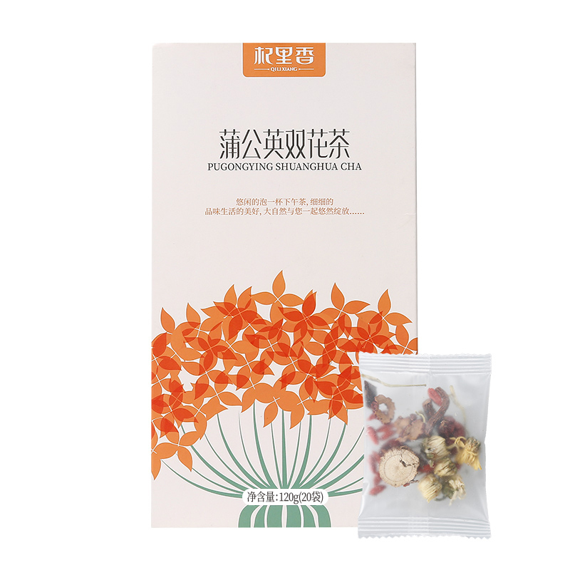 杞里香(QiLiXiang) 蒲公英双花茶120g 金银花茶杭白菊枸杞红枣茶泡水 花草茶