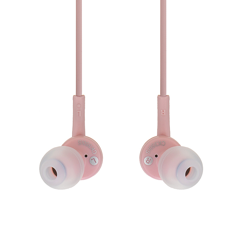 铁三角(audio-technica)ATH-CK350iS(粉红色)手机通用线控带麦入耳式耳机