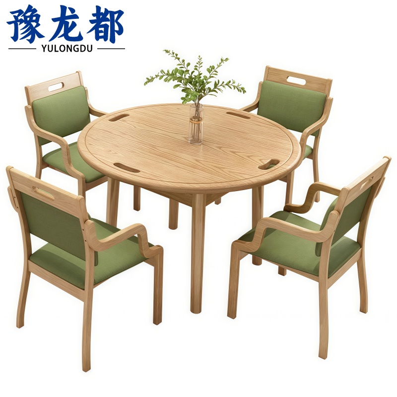 豫龙都 休闲桌椅 一桌四椅90cm 套高清大图