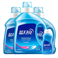 蓝月亮洗衣液组合去渍除菌深层洁净薰衣草2kg*1瓶+1kg*2袋+旅行装80g*1瓶