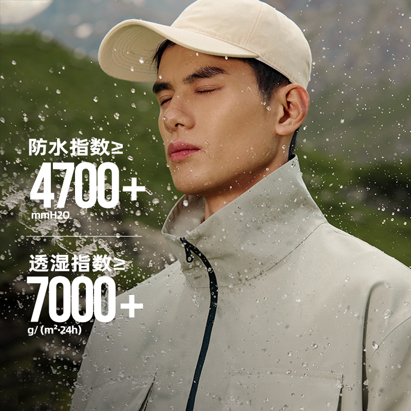 361°冲锋衣男新款男士防水立领硬壳冲锋衣户外运动登山服高清大图