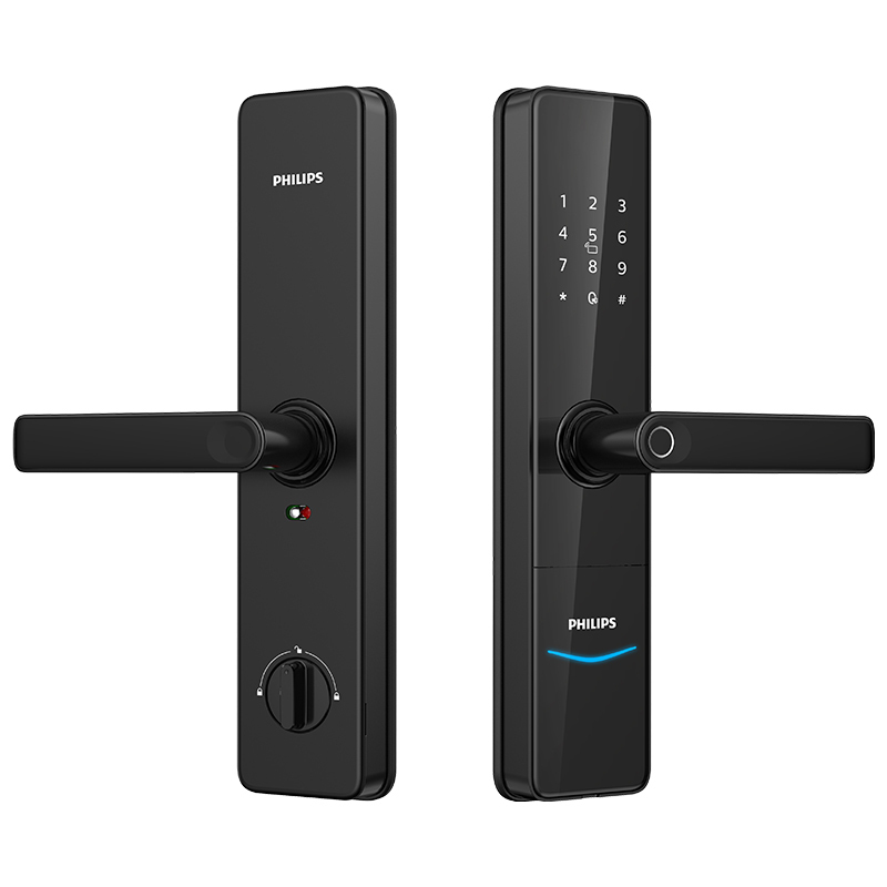 飞利浦（Philips）智能门锁603E WiFi直连 游离执手式家庭用防盗锁 霸王锁体电子锁 可挂天地钩 曜石黑高清大图