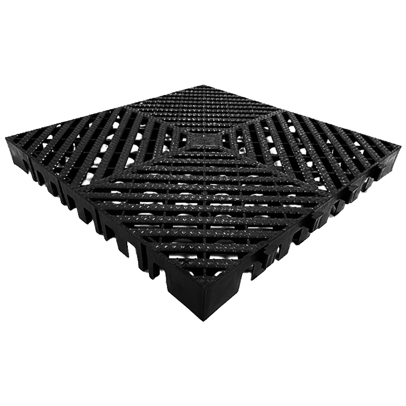 臻远 ZY3121324地格栅塑料拼接地板垫网格垫板 黑色