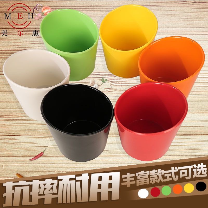 密胺仿瓷自助调料碗白色500ml高清大图