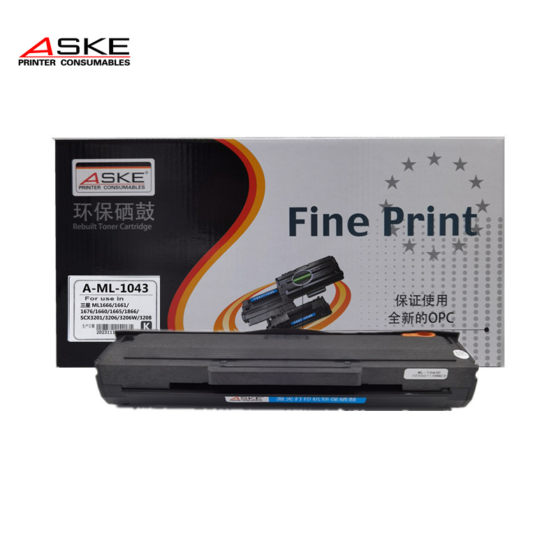 ASKE PRINTER CONSUMABLES激光打印机黑色硒鼓A-ML-1043高清大图