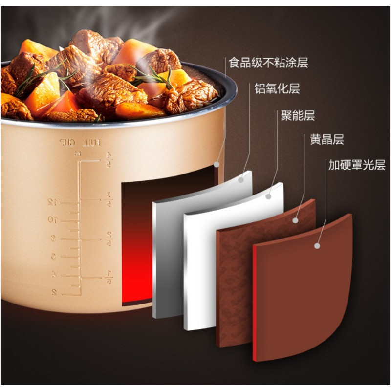 九阳(Joyoung)电压力锅Y-60YL100 底盘加热智能调压 可预约定时高压锅 微电脑按键式 金色6L3-6人高清大图