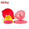 努比(Nuby) 婴儿蒸食研磨碗 宝宝辅食研磨器婴儿手动研磨碗 红