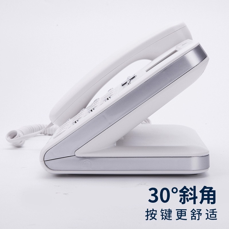 得力(deli)790电话机白色 来电显示办公家用电话机 固定电话 座机 创意时尚大屏幕 家庭办公有线座机 办公用品高清大图