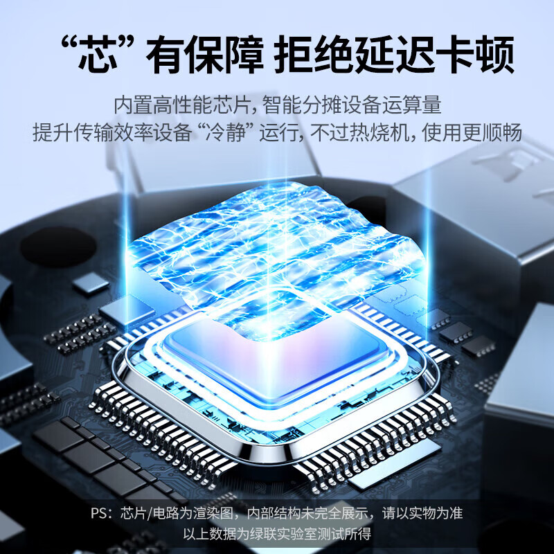 绿联(UGREEN) USB分线器 电脑usb分线器Type-C拓展4口 0.25米USB款白色CR106-50260高清大图