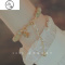 JiMi蝶梦瑶*和田玉绕线手镯原创设计蝴蝶吊坠手链送闺蜜手链礼物