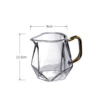 玻璃公道杯钻石型茶海加存公杯分茶器大号茶具高档透明通透茶漏杯 透明