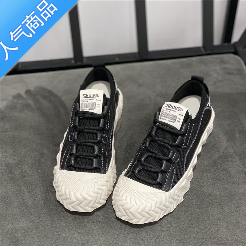 SUNTEK韩版ulzzang小白鞋女ins2022新款网面透气单鞋夏季学生板鞋潮图片