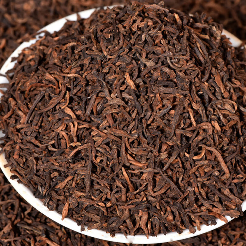 知福 茶叶云南大叶种晒青普洱茶熟普陈年古树茶叶罐装散茶高清大图