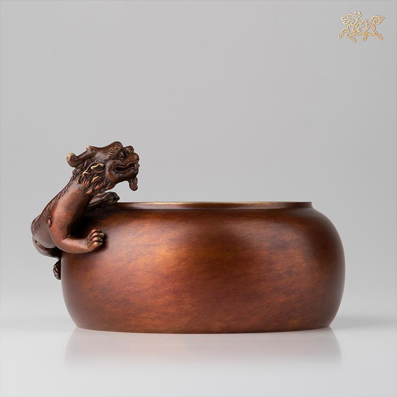 美帮汇全铜摆件《狻猊香炉》全铜香炉 家居工艺品 装饰品高清大图