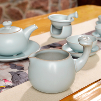 金镶玉 功夫茶具套装 陶瓷茶壶茶杯公道杯整套 瑞彩祥云套组