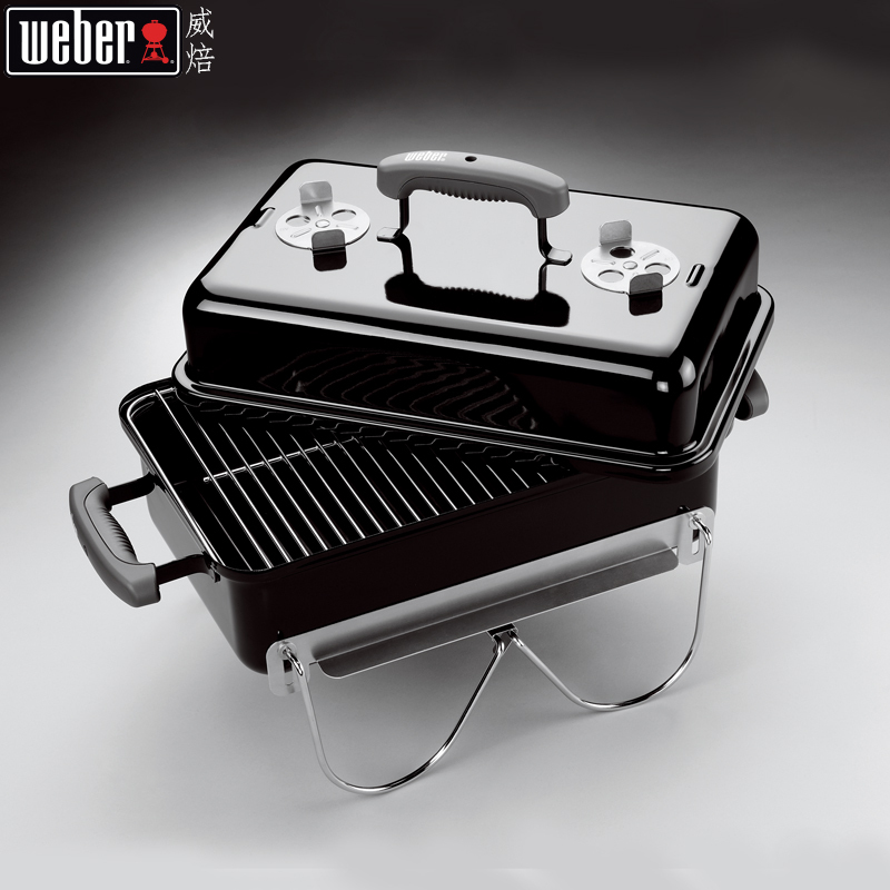 威焙(weber) Go-anywhere 便携式炭烧焖烤炉烧烤炉户外木炭烧烤架多功能家用烤串炉子3-5人野外焖烤炉