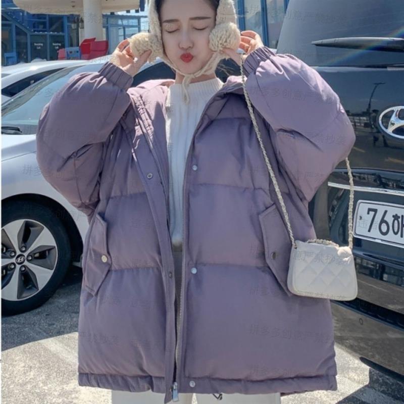 棉袄女2021新款韩版宽松加厚保暖学生洋气面包服百搭时尚反季棉服