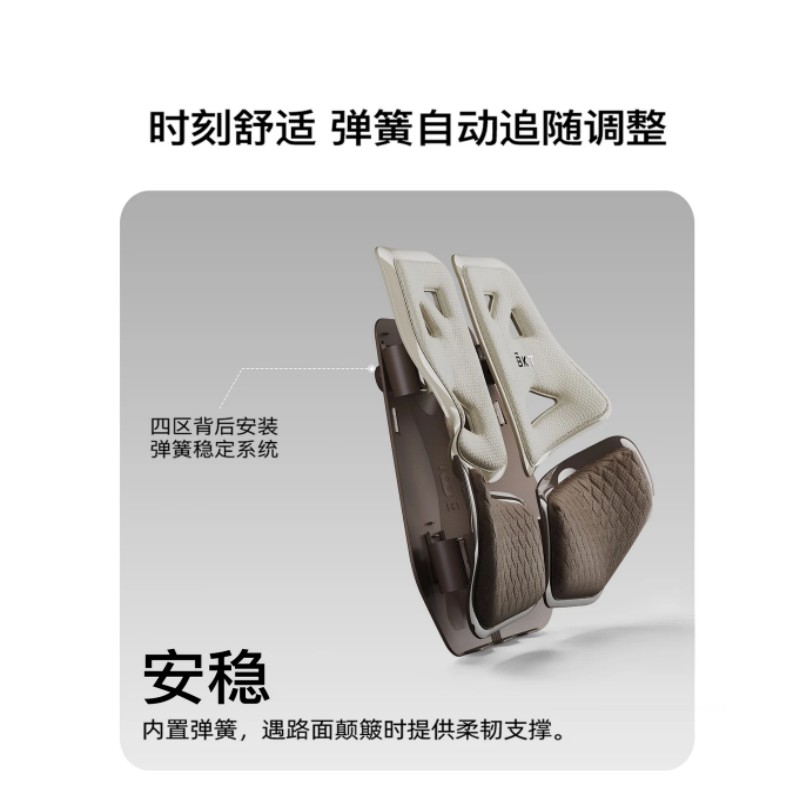 BKT 人体工学腰靠(琥珀棕) BKT09Q602XS高清大图