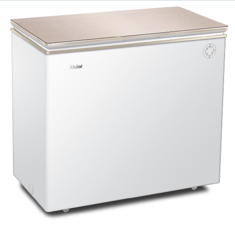 海尔(Haier)BC/BD-142HES 142升 顶开门冷藏冷冻转换冷柜 彩晶减霜卧式冰柜 小冰箱 家商两用