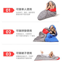 探险者TANXIANZHE 睡袋室内春夏秋冬学生双人睡袋成人户外便携旅行睡袋四季加厚室内野营双人拼色棉睡袋午休羽绒棉