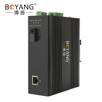 博扬(BOYANG)BY-G101S 串口工业级光纤收发器 千兆单模双纤1光1电+RS485 光电转换器光纤交换机一台
