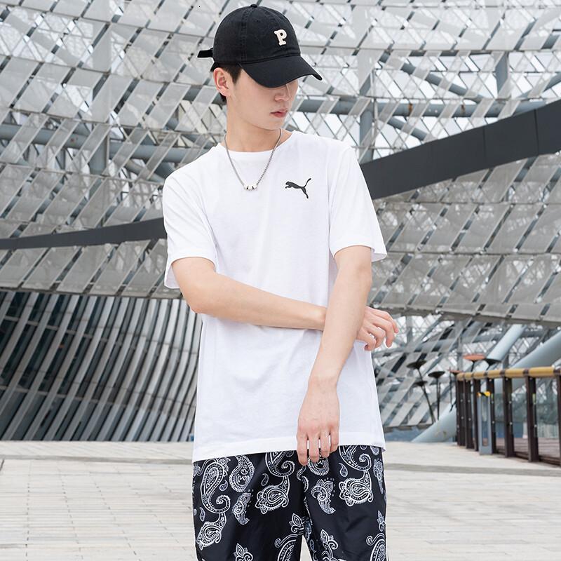 PUMA彪马2022夏季新款男装T恤运动服健身训练透气休闲服舒适经典短袖套头衫圆领纯棉T恤衫