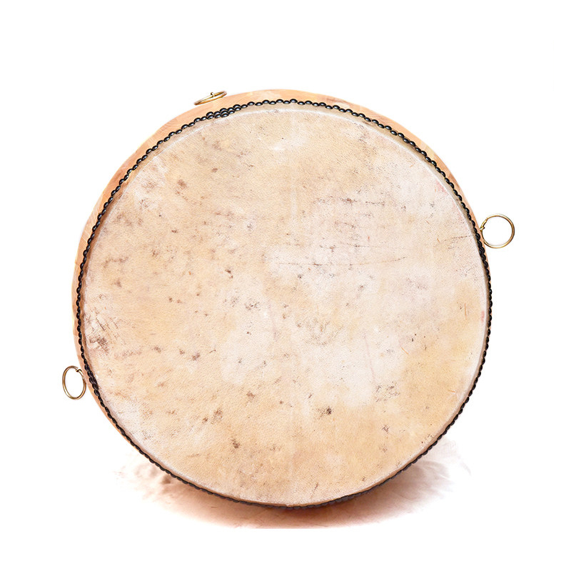 HGB-24(80cm*60cm)黄牛皮战鼓椿木白茬鼓大鼓龙鼓白胚堂鼓威风锣鼓中国红成人儿童演鼓扁鼓堂鼓原木色定制鼓