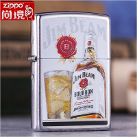 美国原装防风zippo打火机正品 彩绘占边酒标29124 打火机zippo正版旗舰店 zippo正版