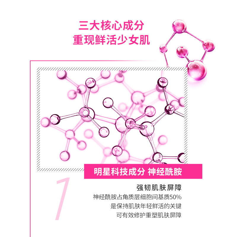 欧莱雅清润葡萄籽补水护肤化妆品套组2(洁面125ml*1+膜力水130ml*1+赠品乳液*1+面膜*3)新老包装随机发货