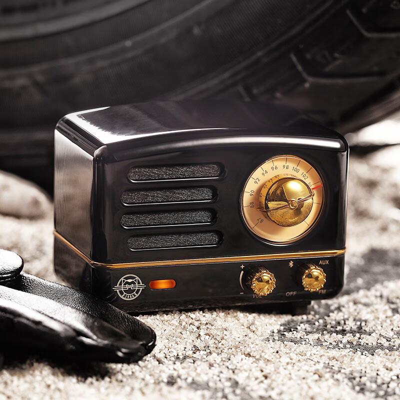 猫王音响猫王小王子OTR复古蓝牙音箱收音机小型生日礼物女生 骑士黑高清大图