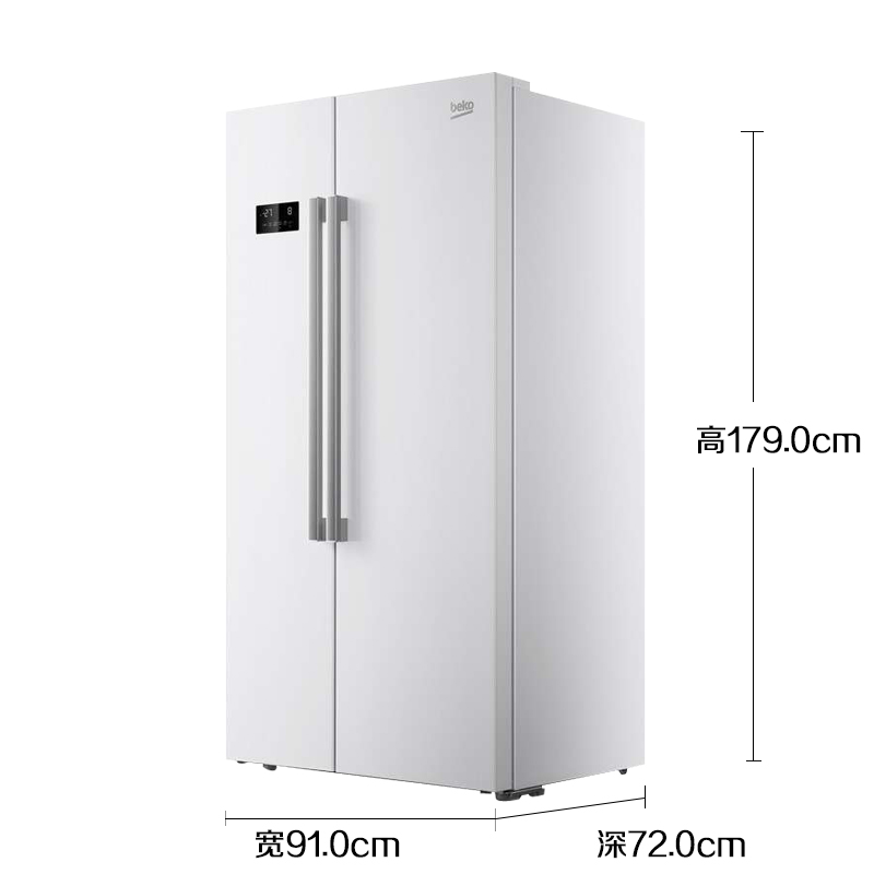 倍科(beko)对开门冰箱 GN163120WI高清大图