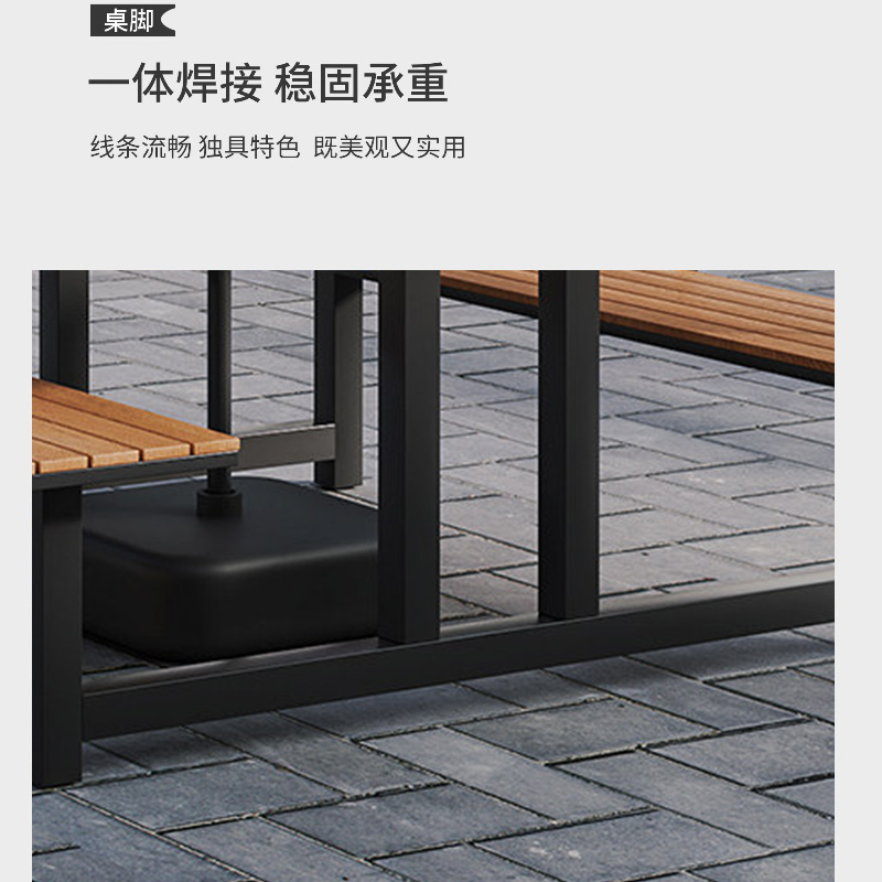 云锦友1.2米户外桌椅1200*1500*750mm张高清大图