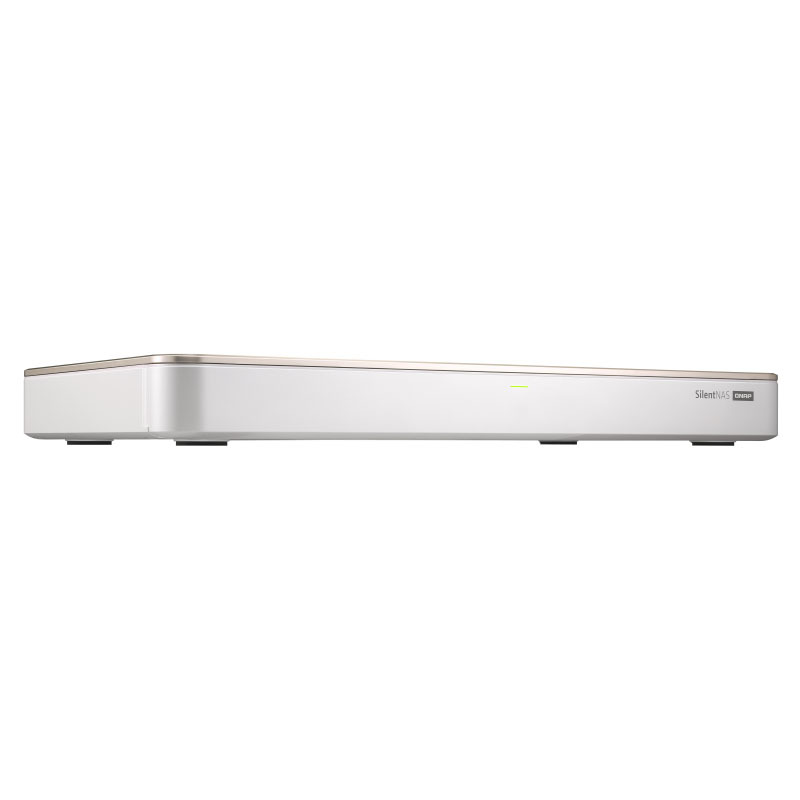 威联通（QNAP）HS-453DX 4G 平躺式私有云混合万兆网络存储 NAS 四核心 静音无风扇设计4K播放家用存储