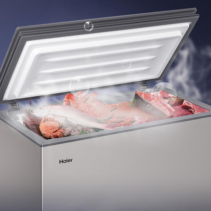海尔haier风冷无霜冰柜欧式外观38深冷速冻家用单温冷柜bcbd180wegu1
