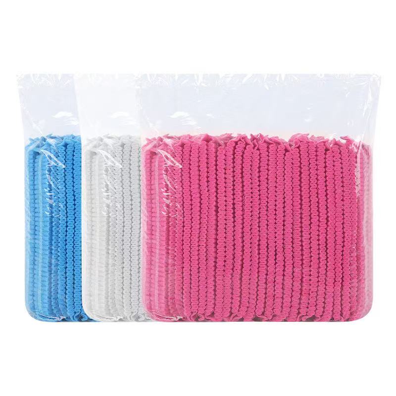 惠铁 无纺布头套厨师帽一次性防尘罩 条形 个高清大图