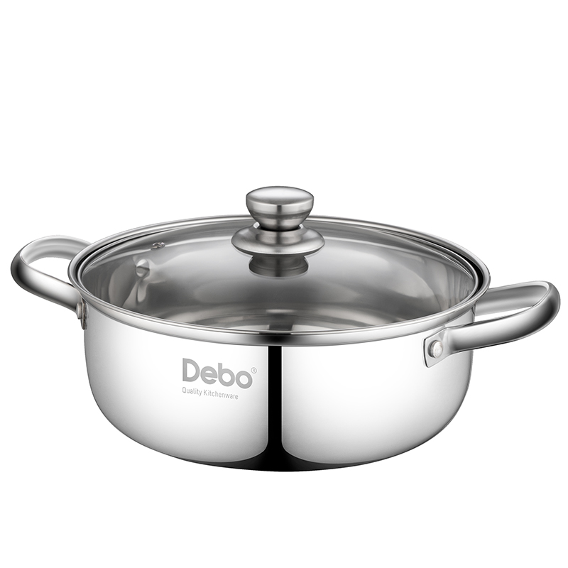 德铂(Debo) 凯奇不锈钢锅汤 汤锅电磁炉燃气通用锅 26cm DEP-DZ080高清大图