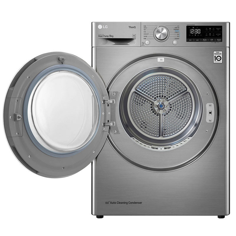 LG 原装进口9公斤热泵式烘干机+10公斤变频直驱滚筒洗衣机洗烘套装组合 FG10TW4+RC90V9KV2W高清大图