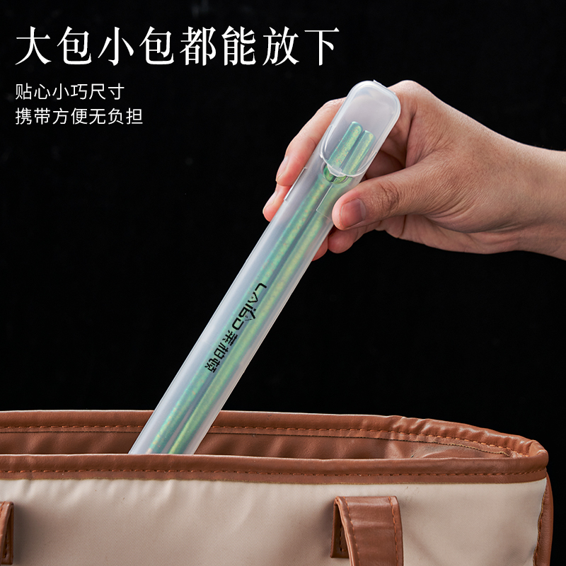 莱柏顿纯钛筷子便携一人一筷高清大图