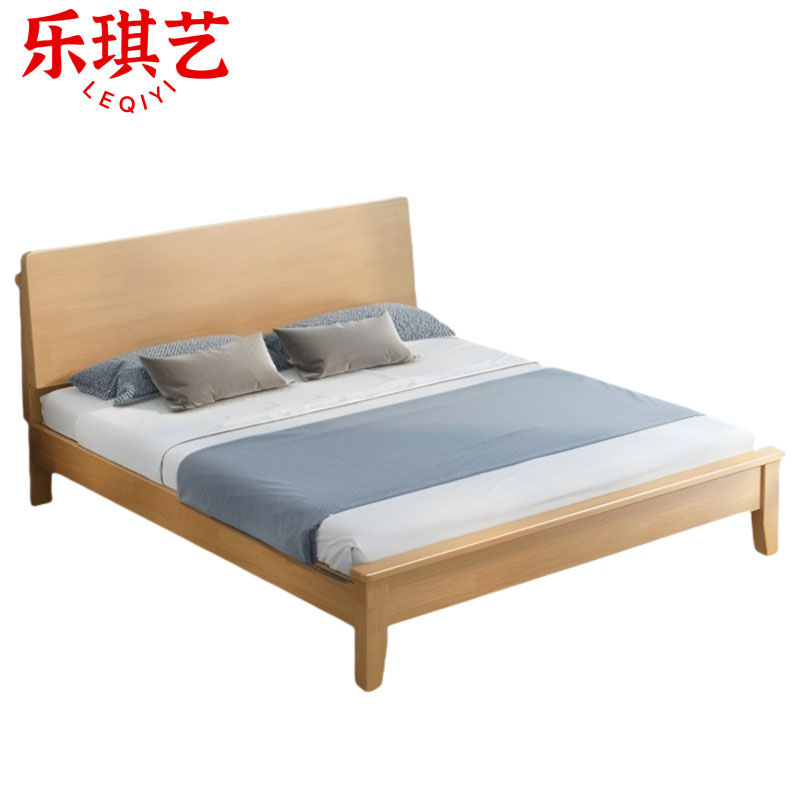 乐琪艺 实木床 1.2米 张高清大图